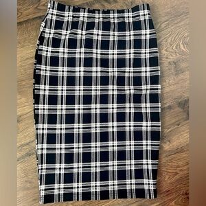 SHEIN pencil skirt black and white plaid skirt size L